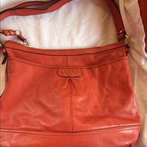Coach Orange Leather Handbag